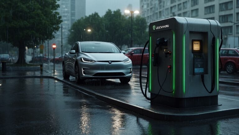 האם אפשר להטעין רכב חשמלי בגשם? כל מה שצריך לדעת